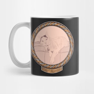 Lucy Cat (frame copper silver celtic rope) Mug